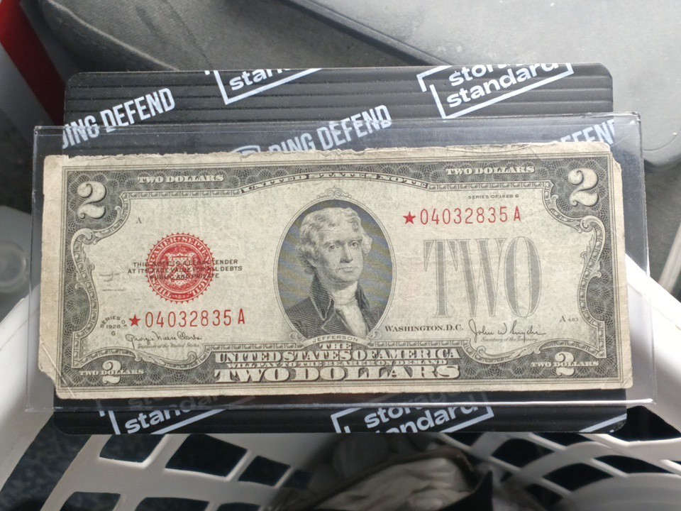FR  1928G 🔥 Solid ⭐ $2 Legal Tender Note Small Size Red Seal (Fine)