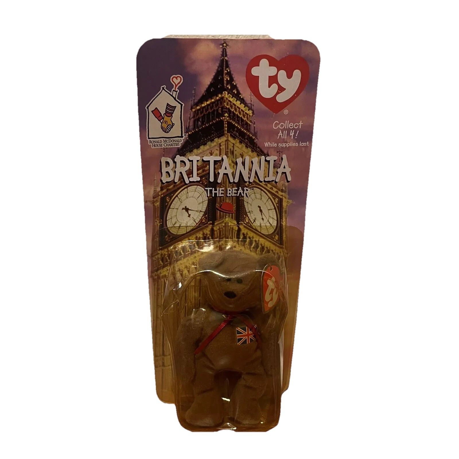 McDonalds TY Beanie Baby with RARE ERRORS 1993 OAKBROOK Brittania The Bear NEW McDonalds TY Beanie Baby with RARE ERRORS 1993 OAKBROOK Brittania The Bear NEW
