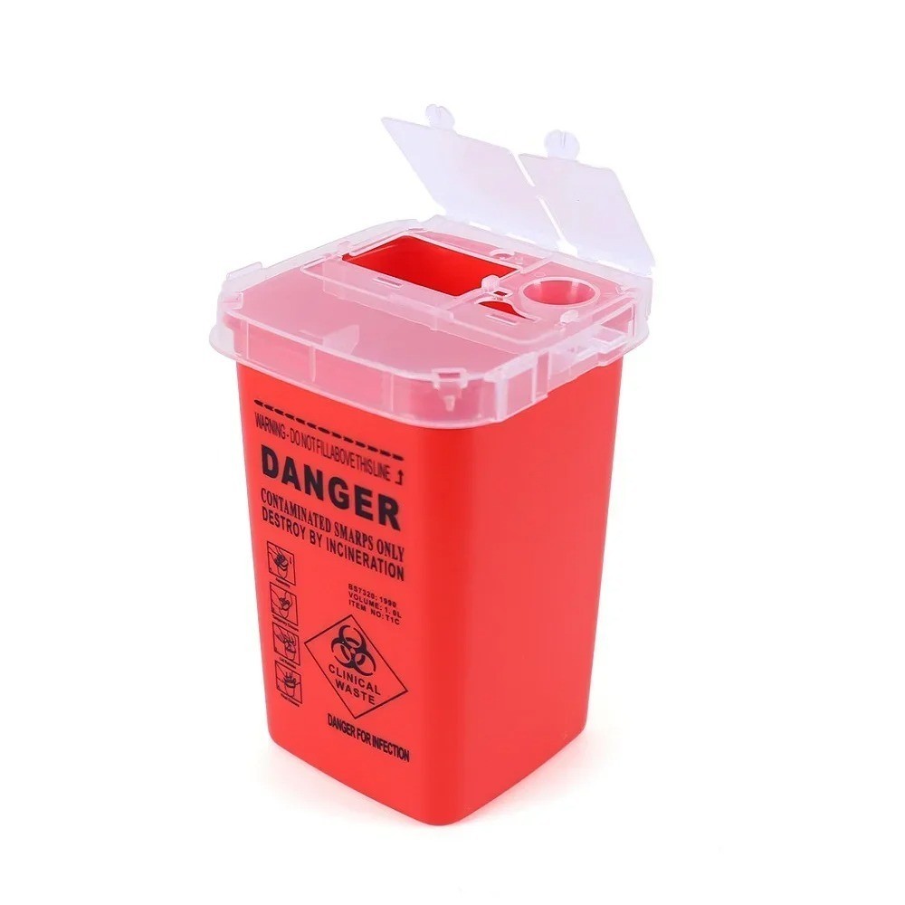 1L Plastic Tattoo Waste Box Medical Supplies Container Disposable 1L Plastic Tattoo Waste Box Medical Supplies Container Disposable