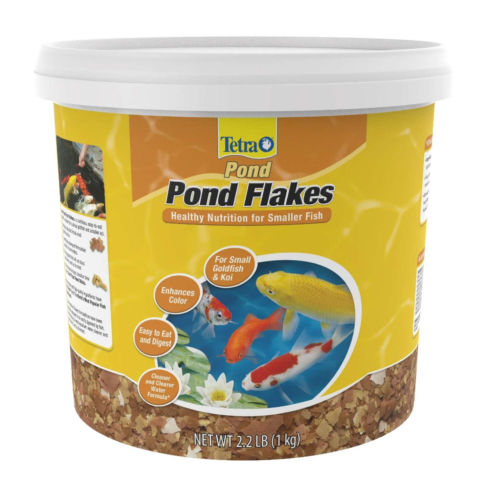 Pond Flakes Fish Food Complete Nutrition Small Goldfish Koi Cleaner Water 2.2lb Pond Flakes Fish Food Complete Nutrition Small Goldfish Koi Cleaner Water 2.2lb
