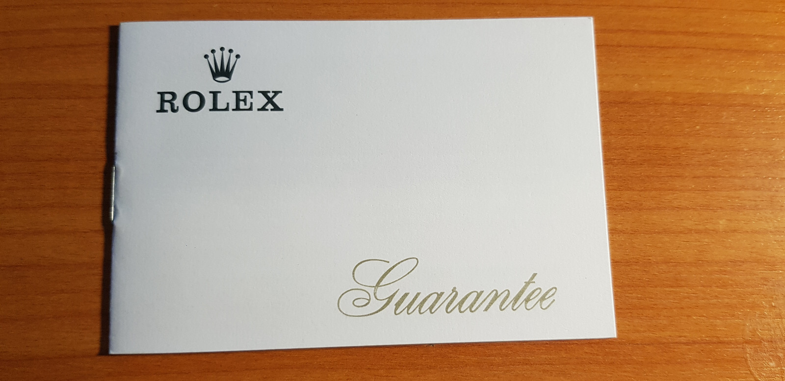 Rolex vintage Guarante Booklet blanc english undated
