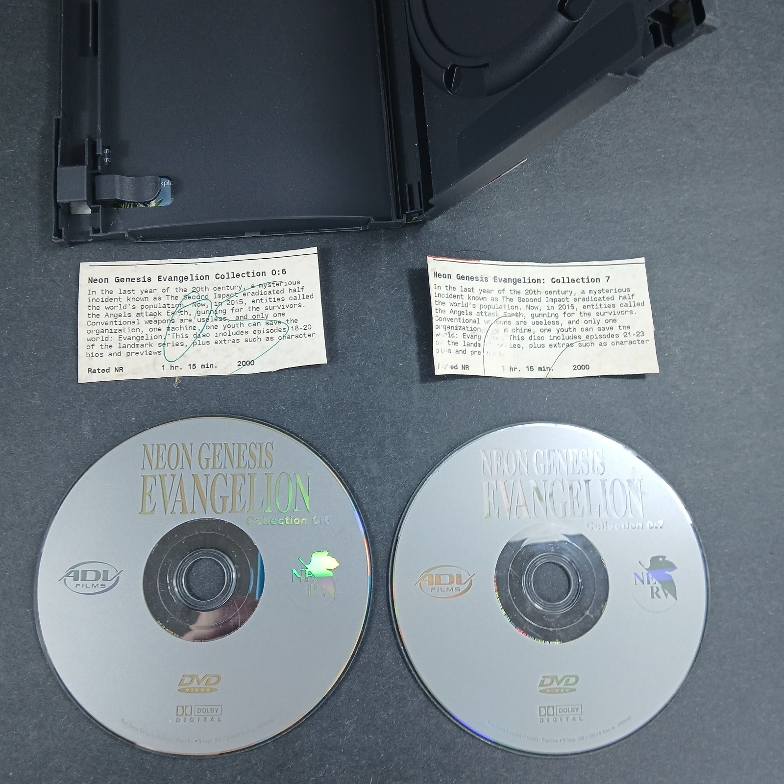 Neon Genesis Evangelion Collection 6 7 DVDs ADV Films 2000 2001 Disc Only GREAT