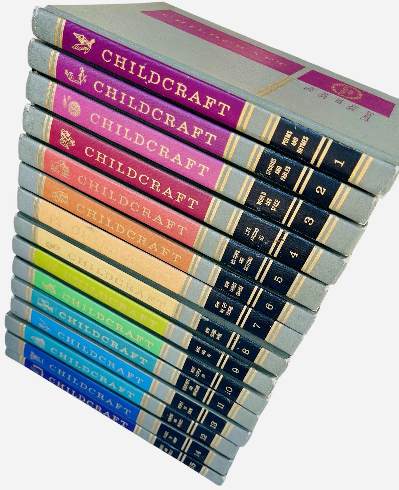 Vintage 1964 Childcraft The How and Why Library - Rainbow COMPLETE 15 Vol Set Vintage 1964 Childcraft The How and Why Library - Rainbow COMPLETE 15 Vol Set