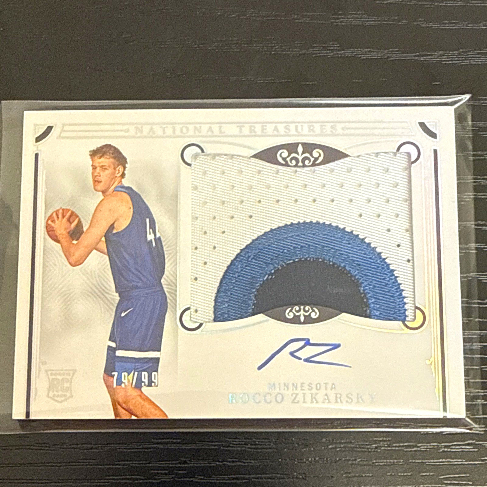 Panini National Treasures 2025-26 Rocco Zikarsky RC Patch Auto 79/99 Panini National Treasures 2025-26 Rocco Zikarsky RC Patch Auto 79/99