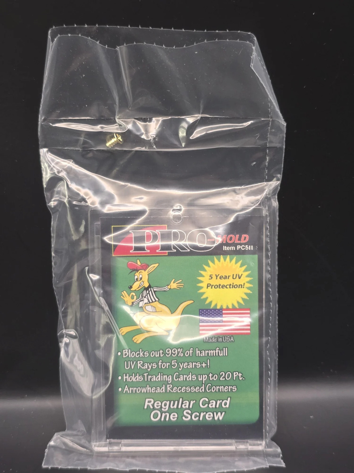 100x Pro Mold 20 Pt. One Screw (1-Screw) Regular Card Holders USA
