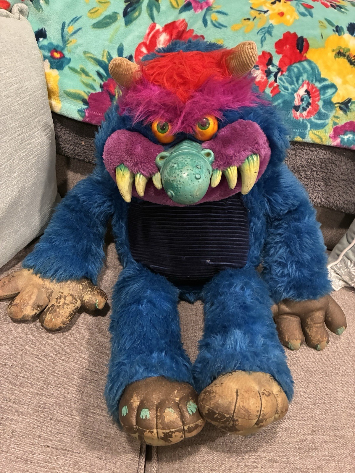 Vintage 1986 My Pet Monster Plush AmToy Big 24” Original Stuffed Animal