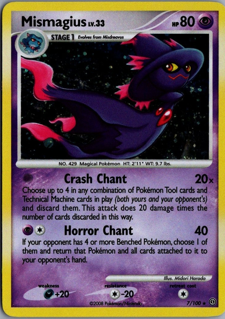 2008 Pokemon Diamond and Pearl Stormfront #7 Mismagius HOLO R 2008 Pokemon Diamond and Pearl Stormfront #7 Mismagius HOLO R