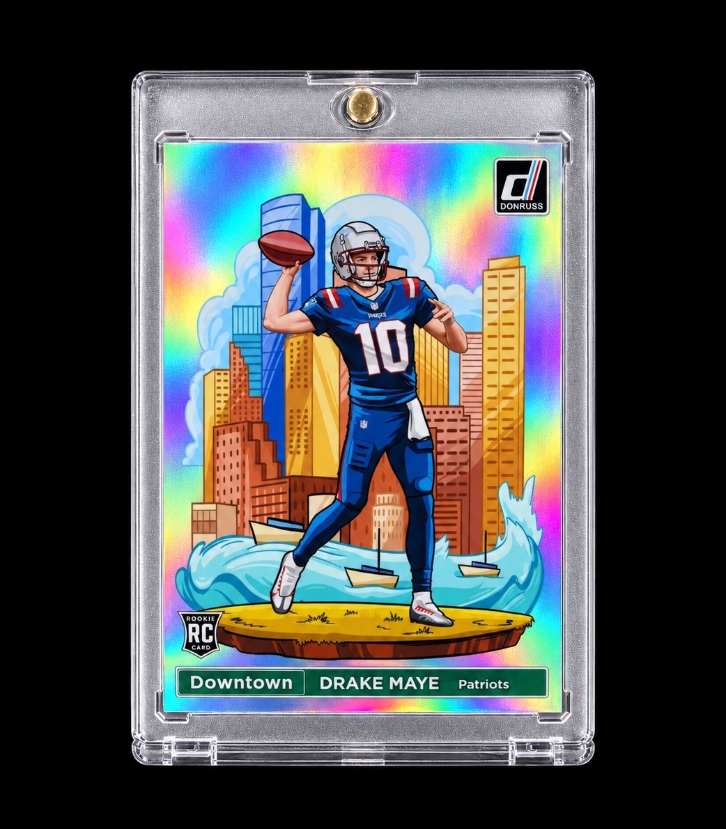 DRAKE MAYE ROOKIE DOWNTOWN 2024 DONRUSS TRUE DOWNTOWN RARE Jumbo RC PATRIOTS