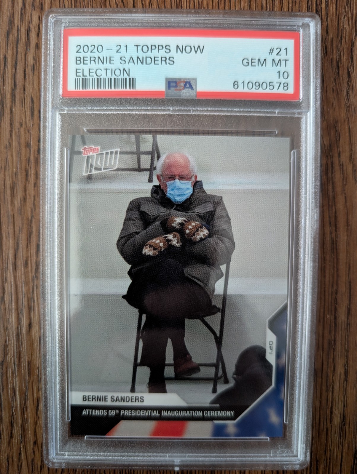 BERNIE SANDERS 2020 Topps Now Election #21 Mittens RC Rookie Card PSA 10 BERNIE SANDERS 2020 Topps Now Election #21 Mittens RC Rookie Card PSA 10