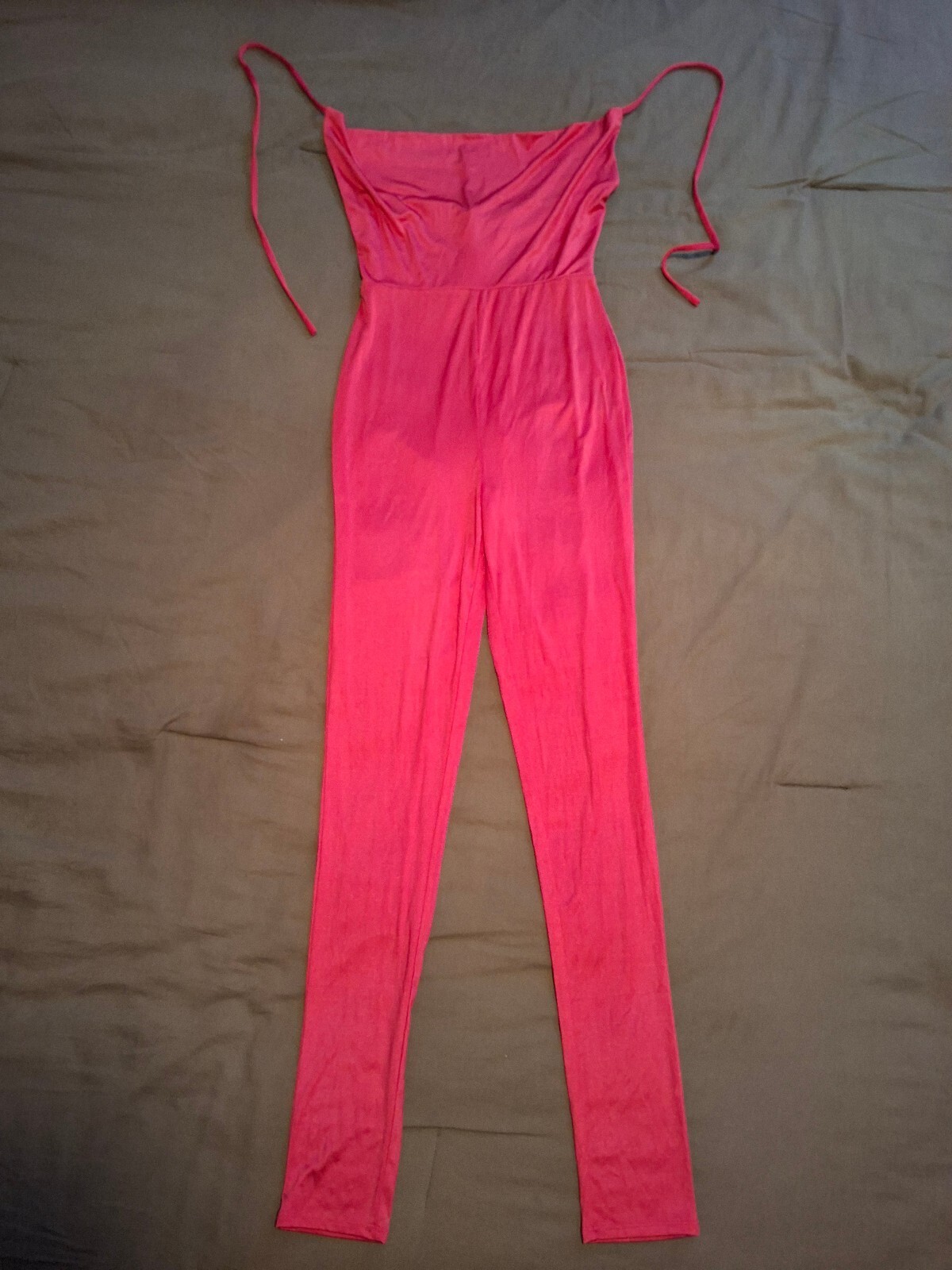 NBD Hot Pink Strapless Ruched Catsuit Jumpsuit NWT XS Revolve