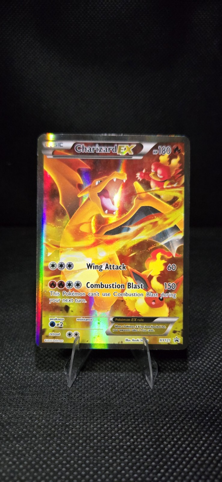 2016 Pokemon Charizard EX XY121 Black Star Promo Full Art Holo 