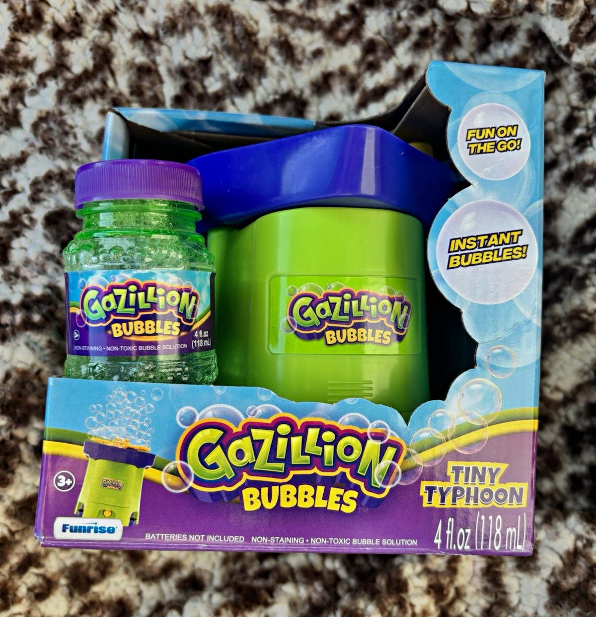 Funrise Gazillion Bubbles Tiny Typhoon Bubble Machine w/ 4 fl oz Solution 37644 Funrise Gazillion Bubbles Tiny Typhoon Bubble Machine w/ 4 fl oz Solution 37644