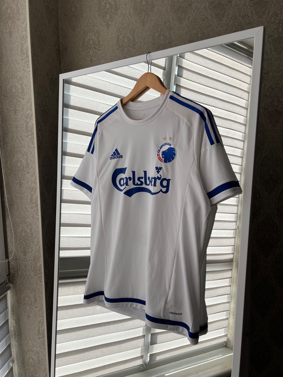 Adidas FC Copenhagen 2016/16 Football Muller Soccer Men\'s White Jersey Size L Adidas FC Copenhagen 2016/16 Football Muller Soccer Men\'s White Jersey Size L