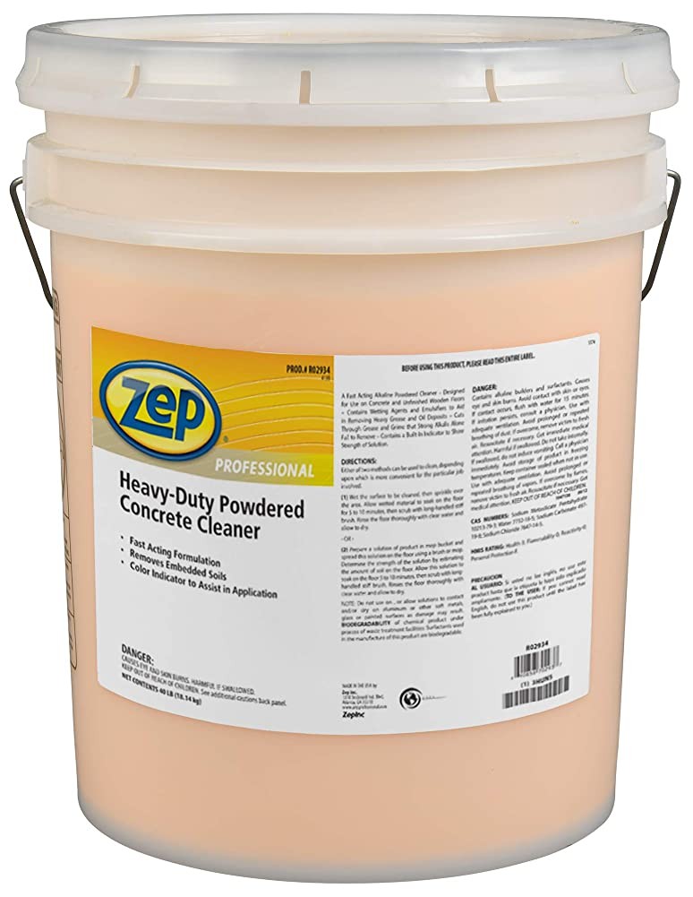 Zep Professional Heavy-Duty Powdered Concrete Cleaner - 40 LB Bucket (1 Unit) Zep Professional Heavy-Duty Powdered Concrete Cleaner - 40 LB Bucket (1 Unit)