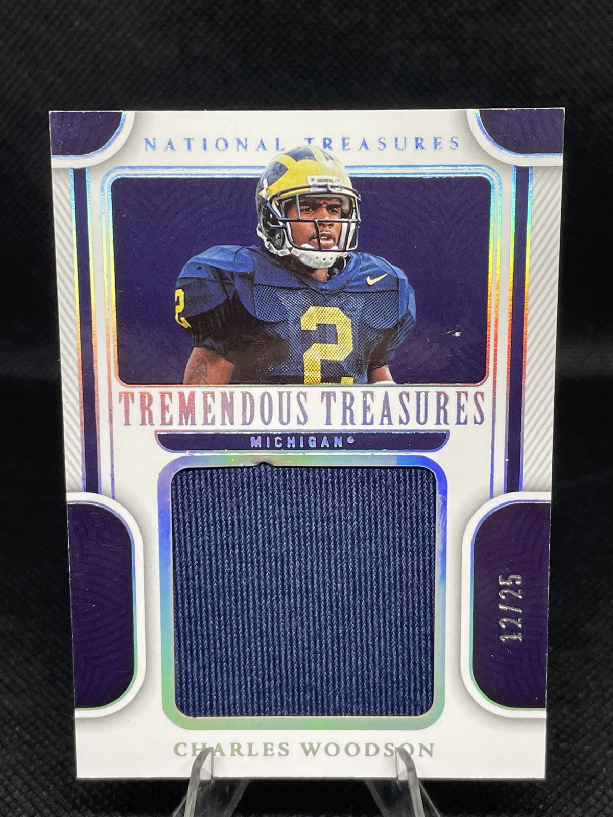 Charles Woodson Panini 2023 National Treasures Collegiate Patch /25 #TRT-CHW