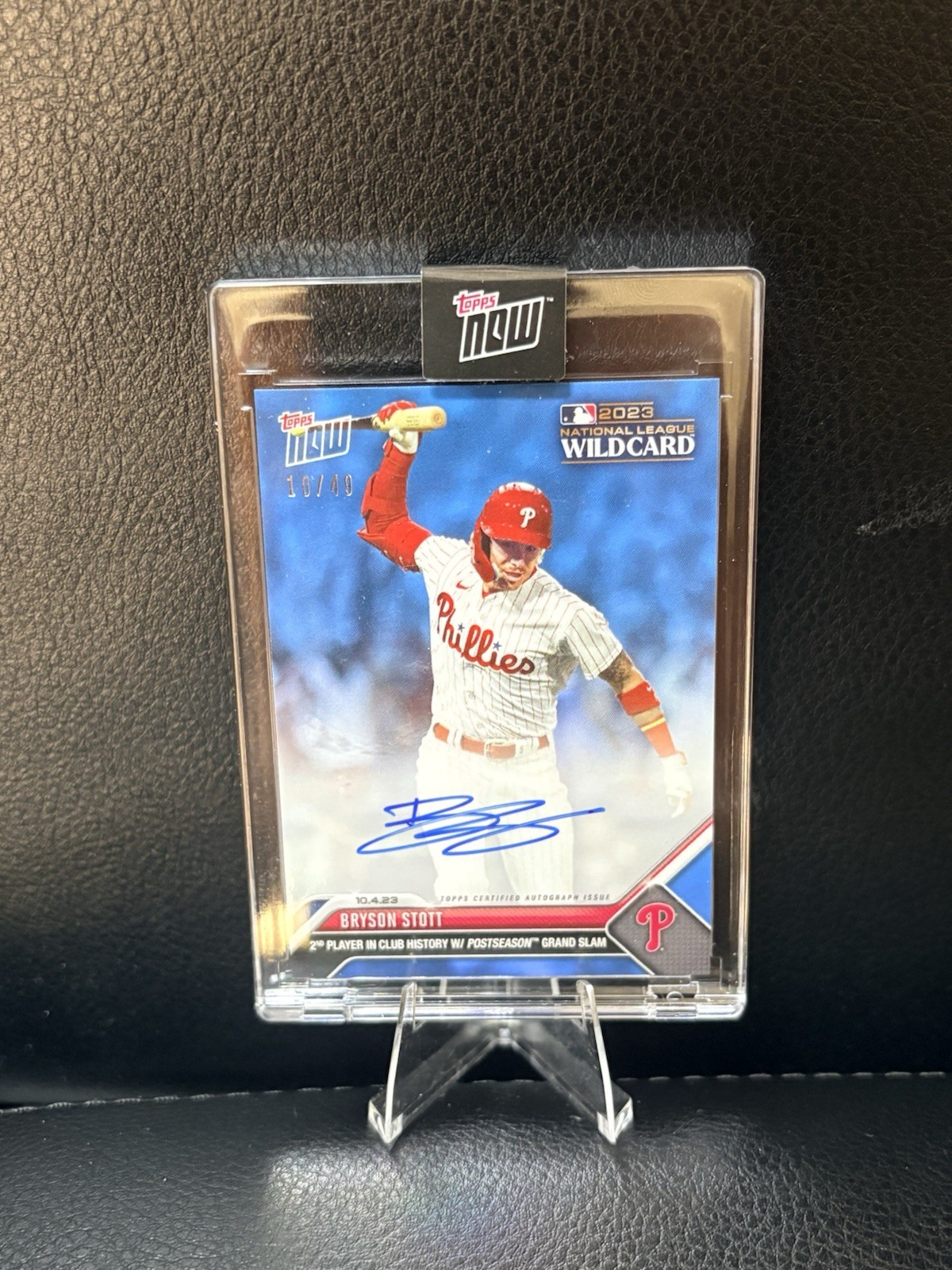 2023 Topps Now - NL Wildcard Bryson Stott #968B Blue /49 Auto 2023 Topps Now - NL Wildcard Bryson Stott #968B Blue /49 Auto