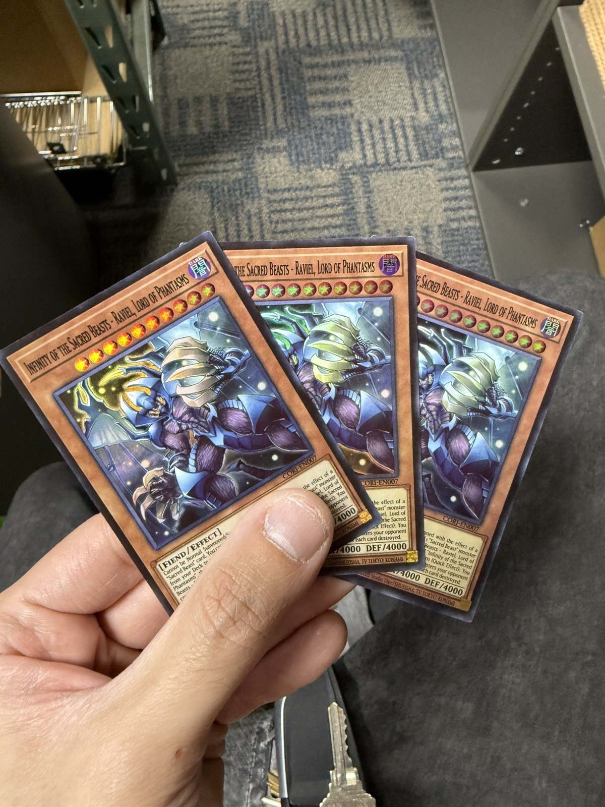 3X Infinity of the Sacred Beasts - Raviel, Lord of Phantasms Super Rare 3X Infinity of the Sacred Beasts - Raviel, Lord of Phantasms Super Rare