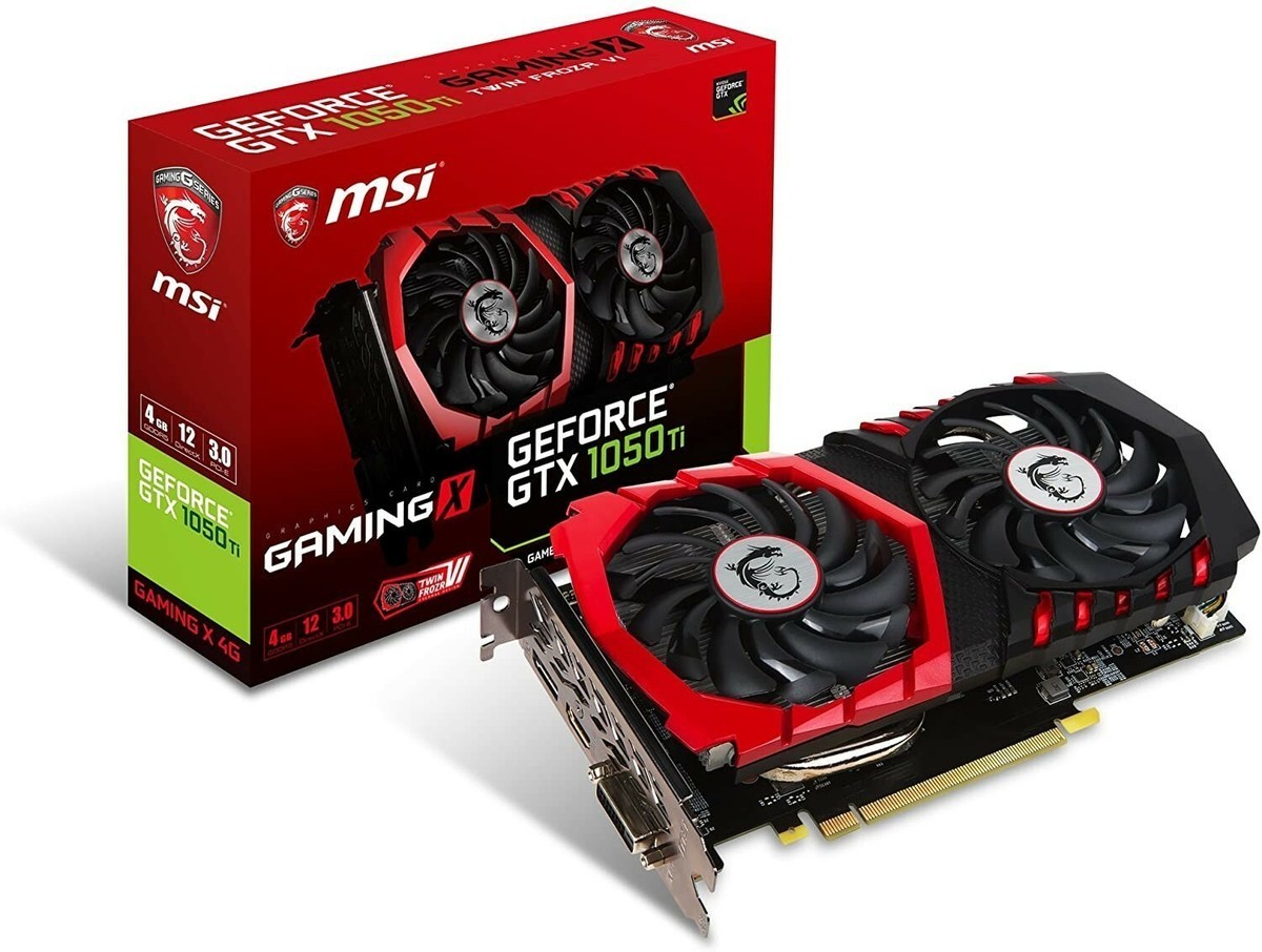 MSI NVIDIA GeForce GTX 1050 TI 4GB GDDR5 Graphics Card MSI NVIDIA GeForce GTX 1050 TI 4GB GDDR5 Graphics Card