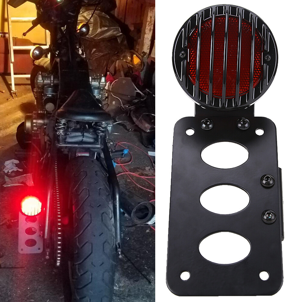 1” Motorcycle LED Tail Brake Light License Plate Bracket for Harley Honda Bobber 1” Motorcycle LED Tail Brake Light License Plate Bracket for Harley Honda Bobber