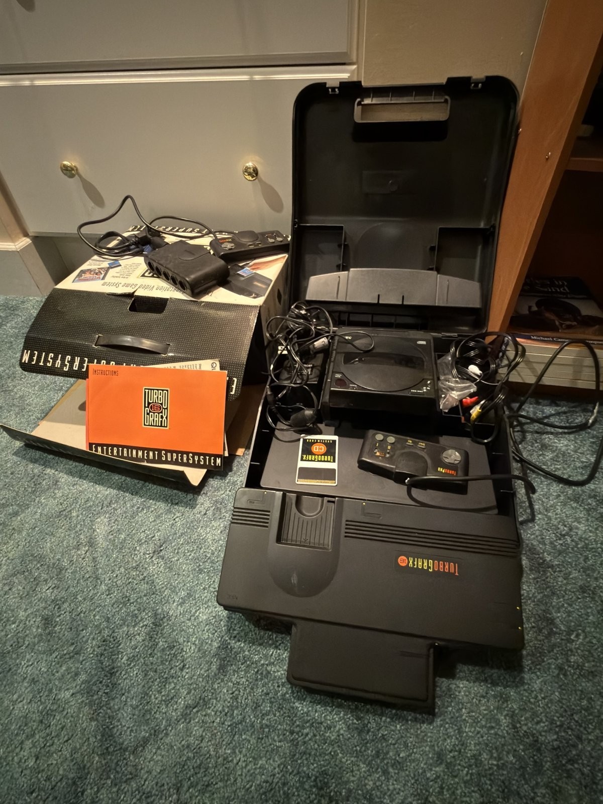 TurboGrafx 16 Console in Box + CD Player TurboStick TurboTap 7 CIB Games Tested TurboGrafx 16 Console in Box + CD Player TurboStick TurboTap 7 CIB Games Tested