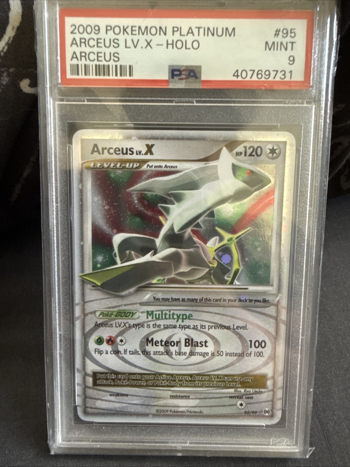 2009 POKEMON PLATINUM ARCEUS #95 ARCEUS LV.X-HOLO PSA 9 2009 POKEMON PLATINUM ARCEUS #95 ARCEUS LV.X-HOLO PSA 9