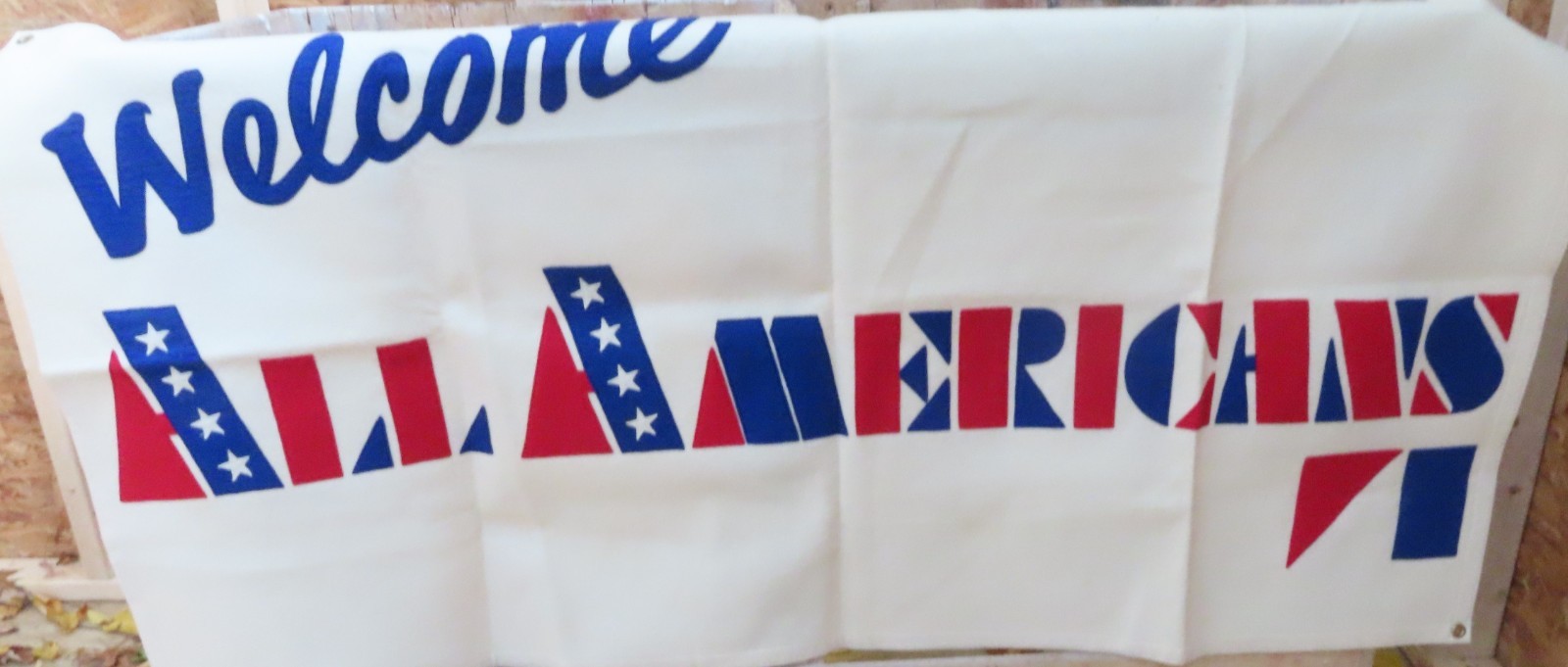 Original Vintage American Motors AMC Welcome All Americans 58 x 30 Dealer Banner