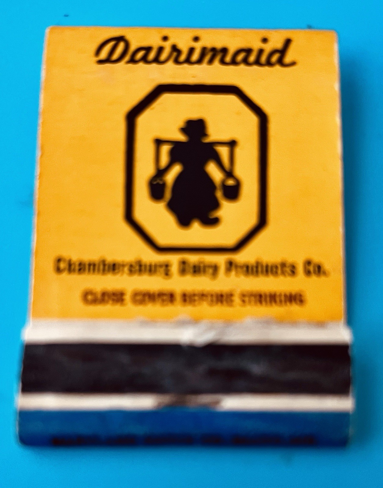 Matchbook, Dairymaid Dairy Chambersburg PA. No Matches. 1950s /1960s  Very Rare