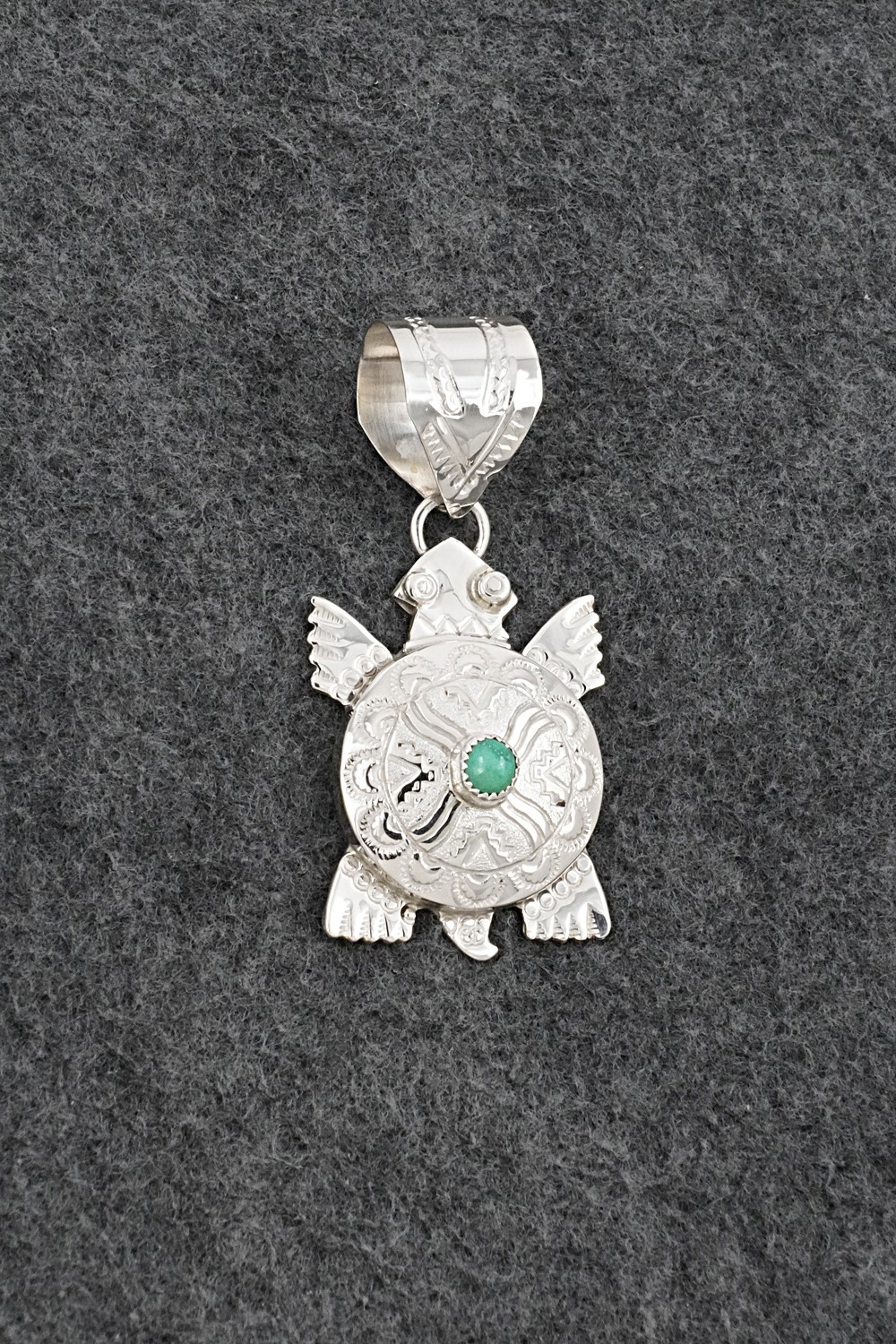 Turquoise & Sterling Silver Pendant - Alonzo Mariano Turquoise & Sterling Silver Pendant - Alonzo Mariano