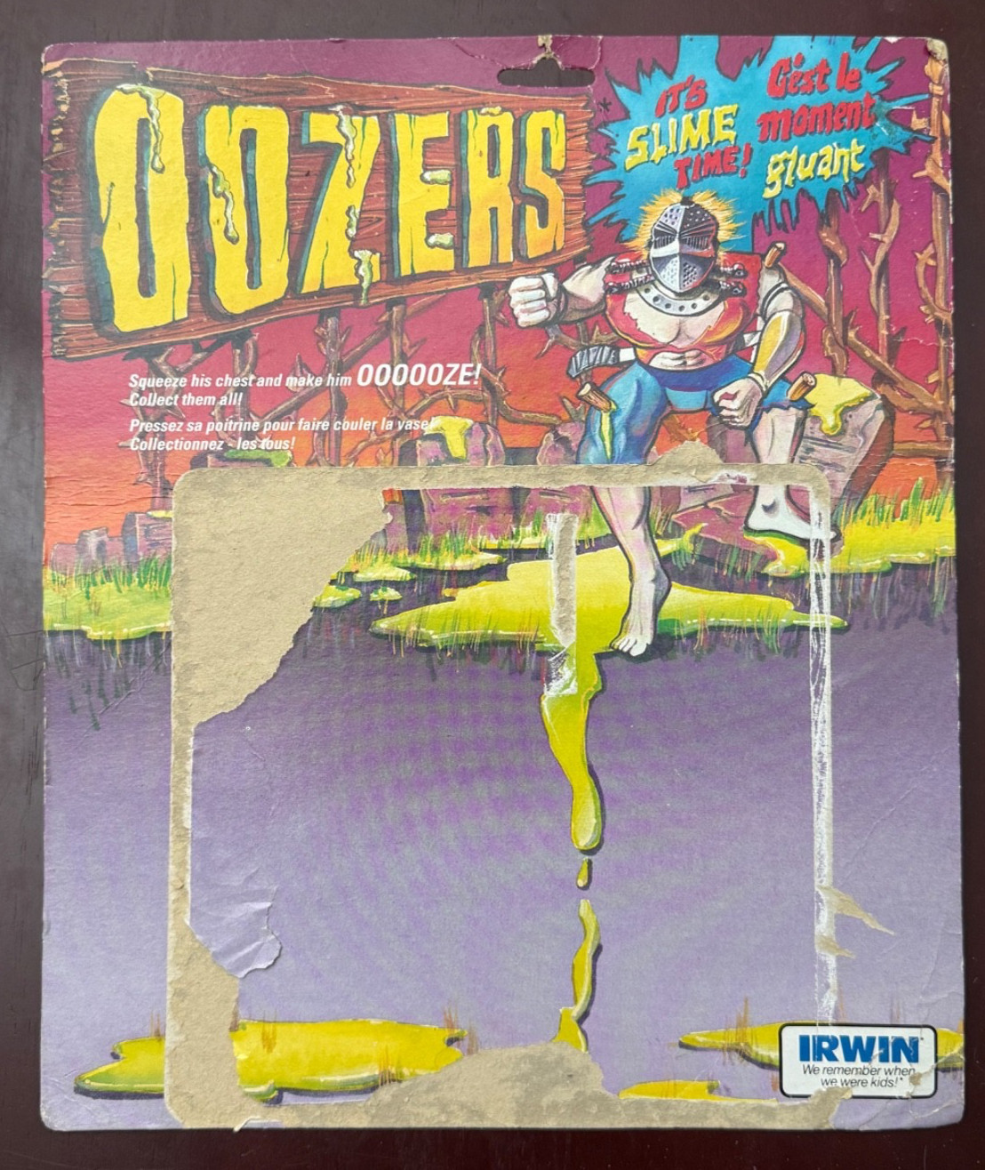 OOZERS Action Figure Cardback - Irwin Toys 1991 - Extremely Rare Grail Piece