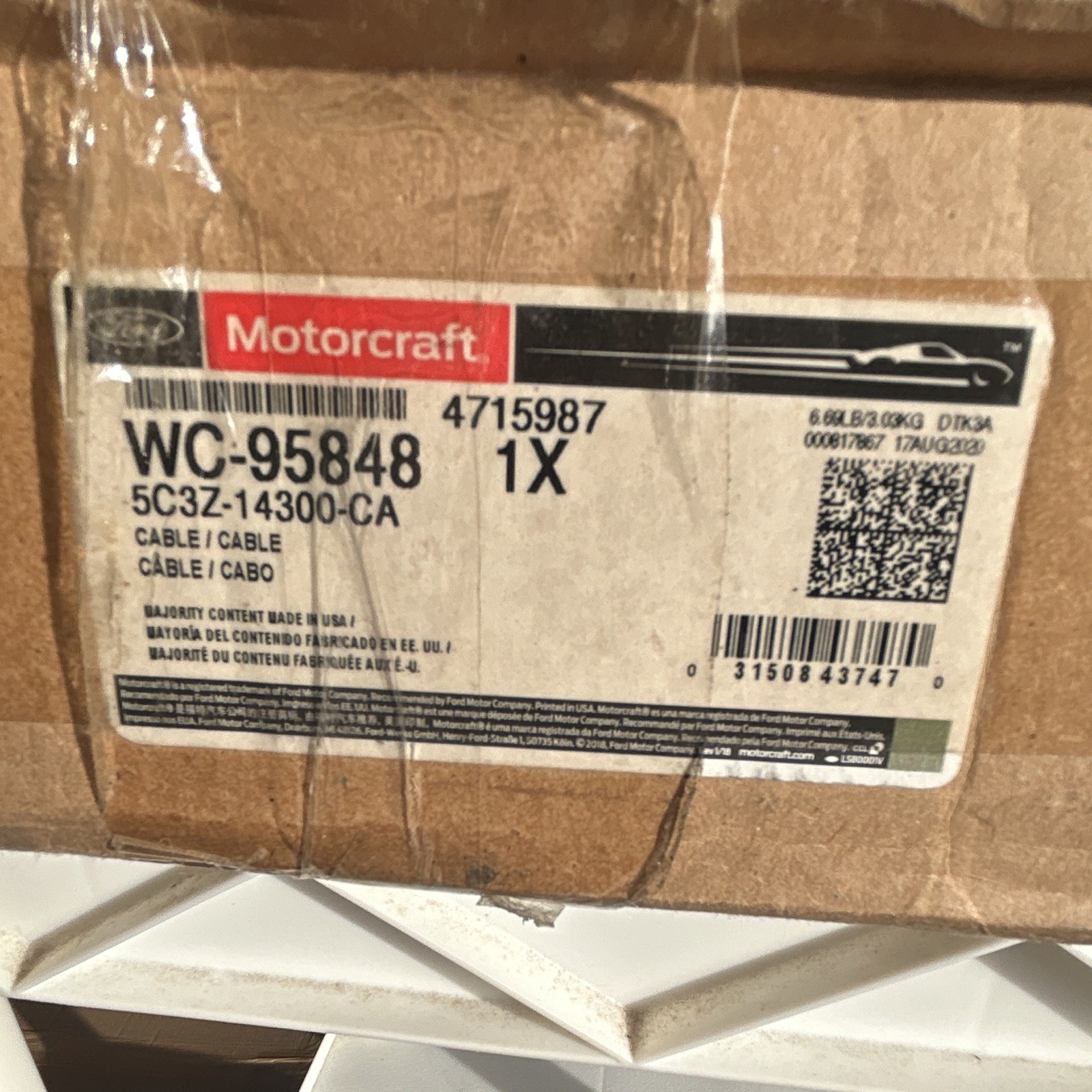 Ford Motorcraft Battery Starter Cable WV-95848￼