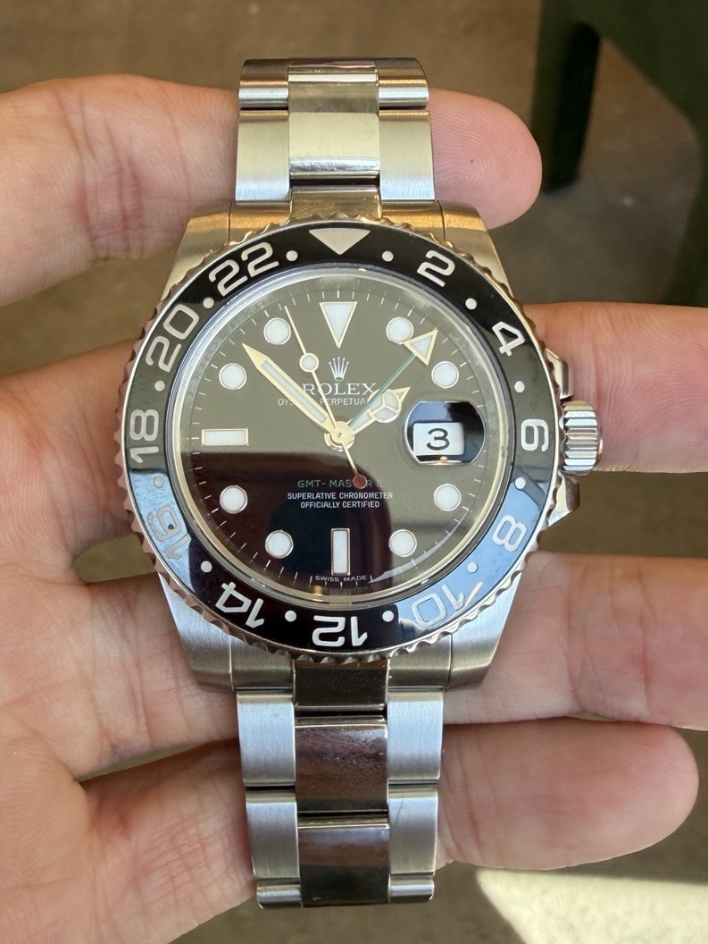 Rolex GMT-Master II 116710LN Black Ceramic Bezel Stainless Steel Oyster 2008