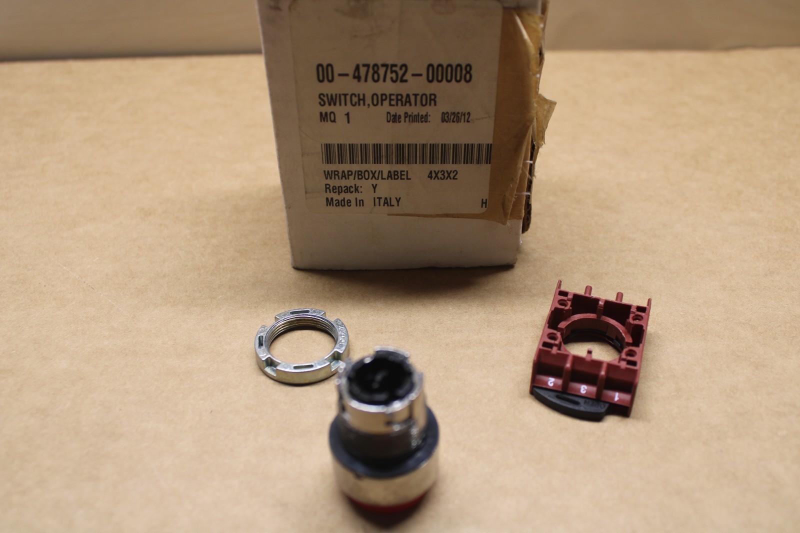 Hobart, MG1532/2032 Operator Switch, Push Button, Red, Stop Hobart, MG1532/2032 Operator Switch, Push Button, Red, Stop