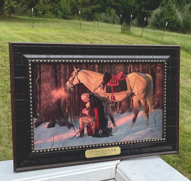 Arnold Friberg the preyer at valley forge  art print  COA George Washington