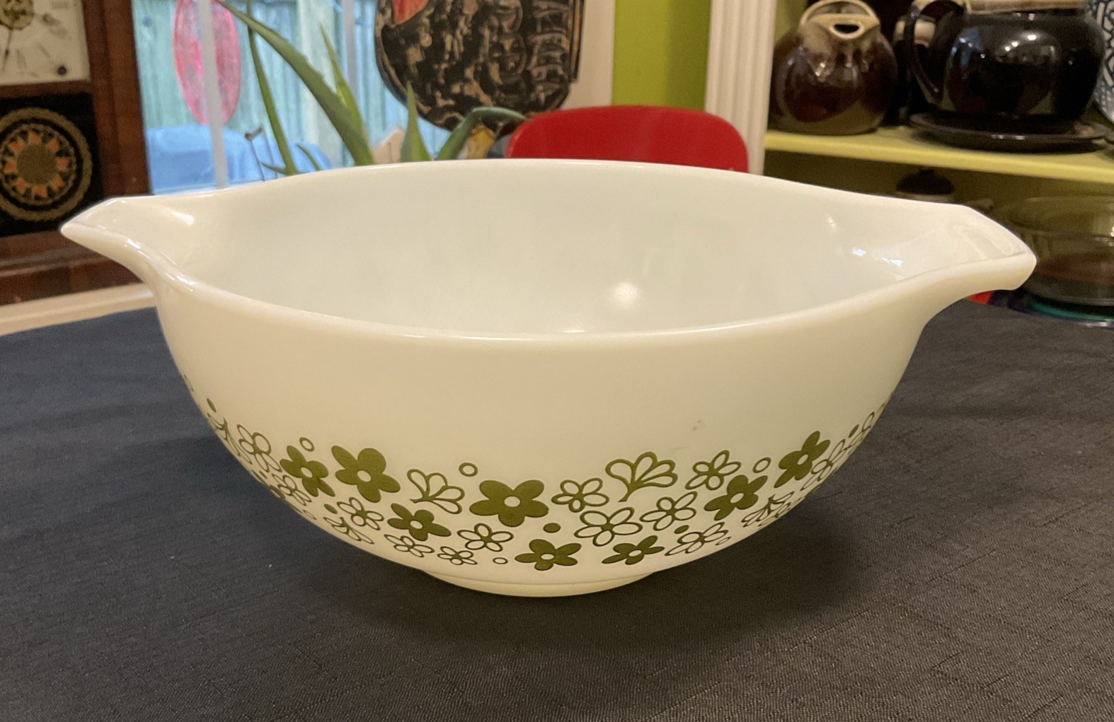 Vintage PYREX 443 Crazy Daisy Spring Blossom 2.5 Qt Cinderella Bowl