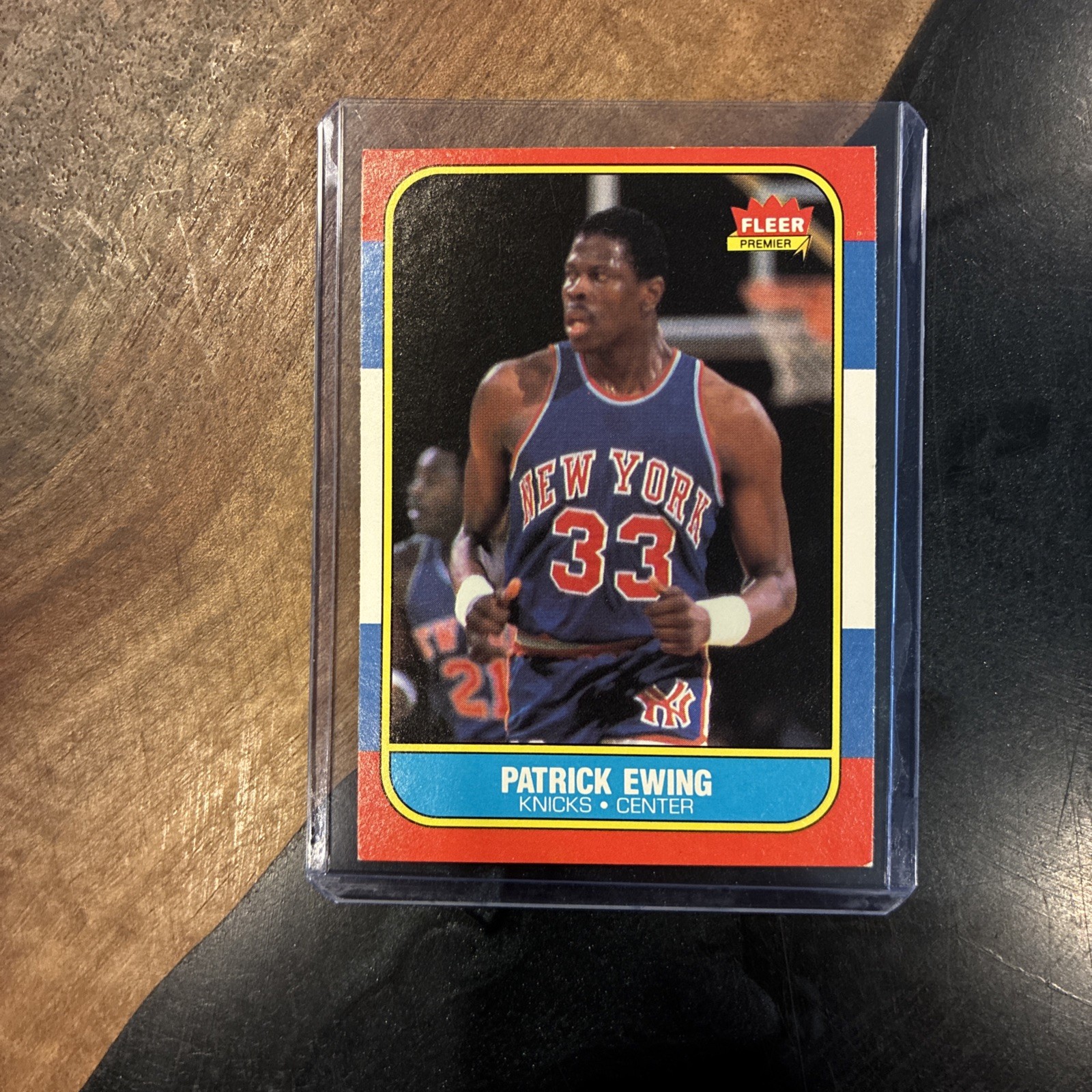 Fleer 1986-87 Patrick Ewing Rookie Card #32 New York Knicks HOF legend 