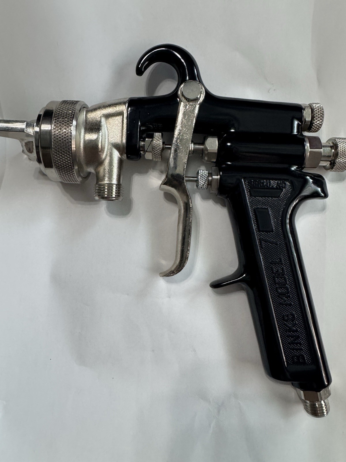 Binks Model 7 Conventional Spray Gun W/ 36SD & SS Air & Fluid Nozzle, Rare Find Binks Model 7 Conventional Spray Gun W/ 36SD & SS Air & Fluid Nozzle, Rare Find