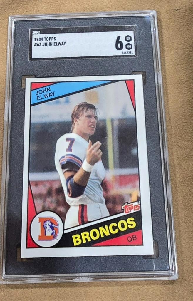 1984 Topps John Elway Broncos HOF RC SGC 6 1984 Topps John Elway Broncos HOF RC SGC 6