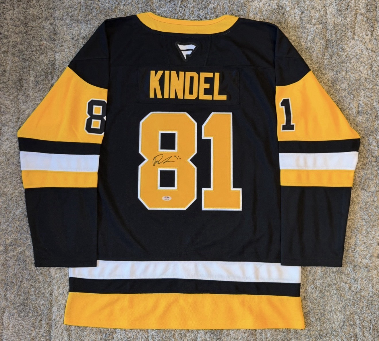Ben Kindel Signed Pittsburgh Penguins Jersey PSA COA Ben Kindel Signed Pittsburgh Penguins Jersey PSA COA