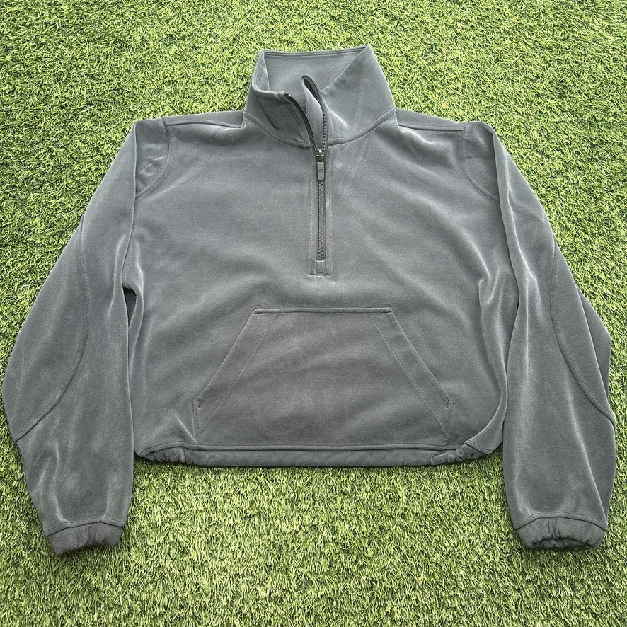 Lululemon Softstreme Half Zip Fleece Pullover Womens 6 Gray Long Sleeve Lululemon Softstreme Half Zip Fleece Pullover Womens 6 Gray Long Sleeve