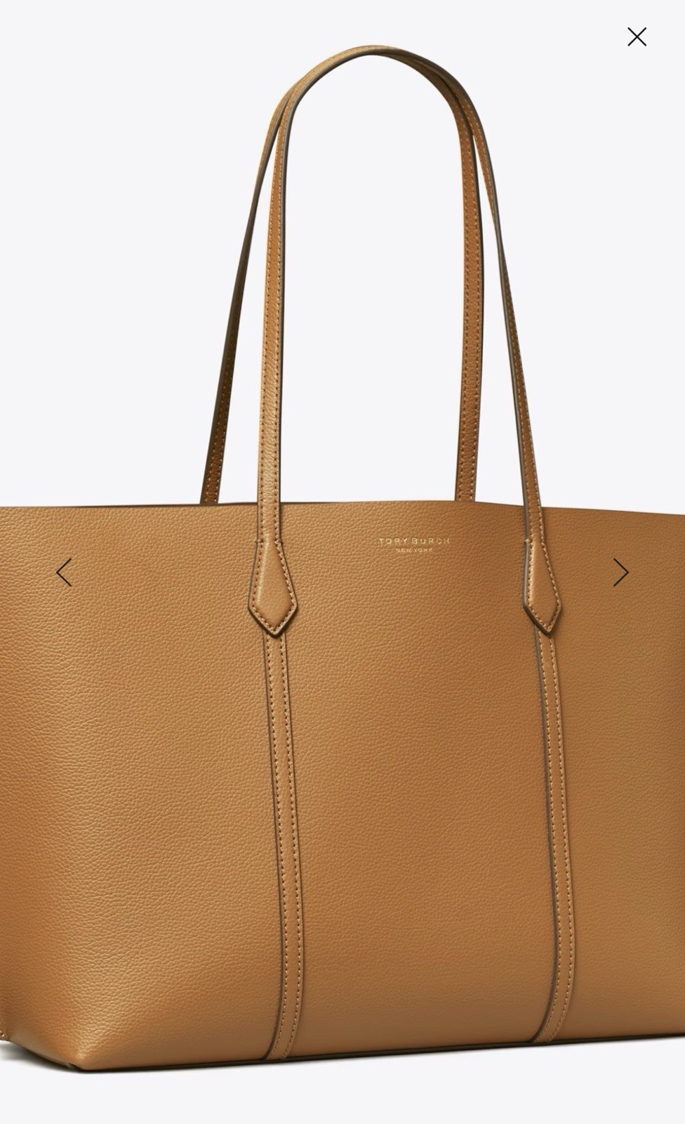 Tory Burch Brown PERRY TOTE Leather Large Zip-Top Tote Dust Bag AUTUMN BROWN Tory Burch Brown PERRY TOTE Leather Large Zip-Top Tote Dust Bag AUTUMN BROWN