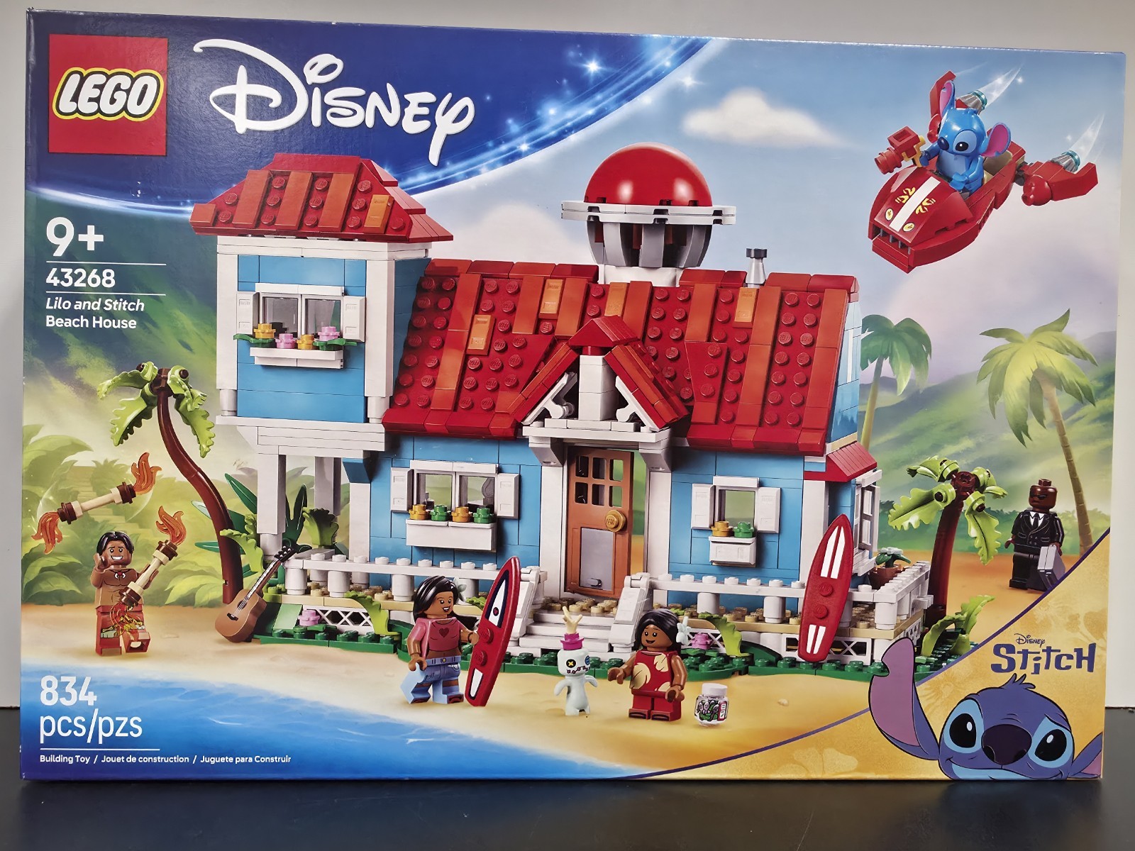 LEGO 43268 Disney Lilo and Stitch Beach House 834 pcs. Ages 9+ NEW/SEALED LEGO 43268 Disney Lilo and Stitch Beach House 834 pcs. Ages 9+ NEW/SEALED