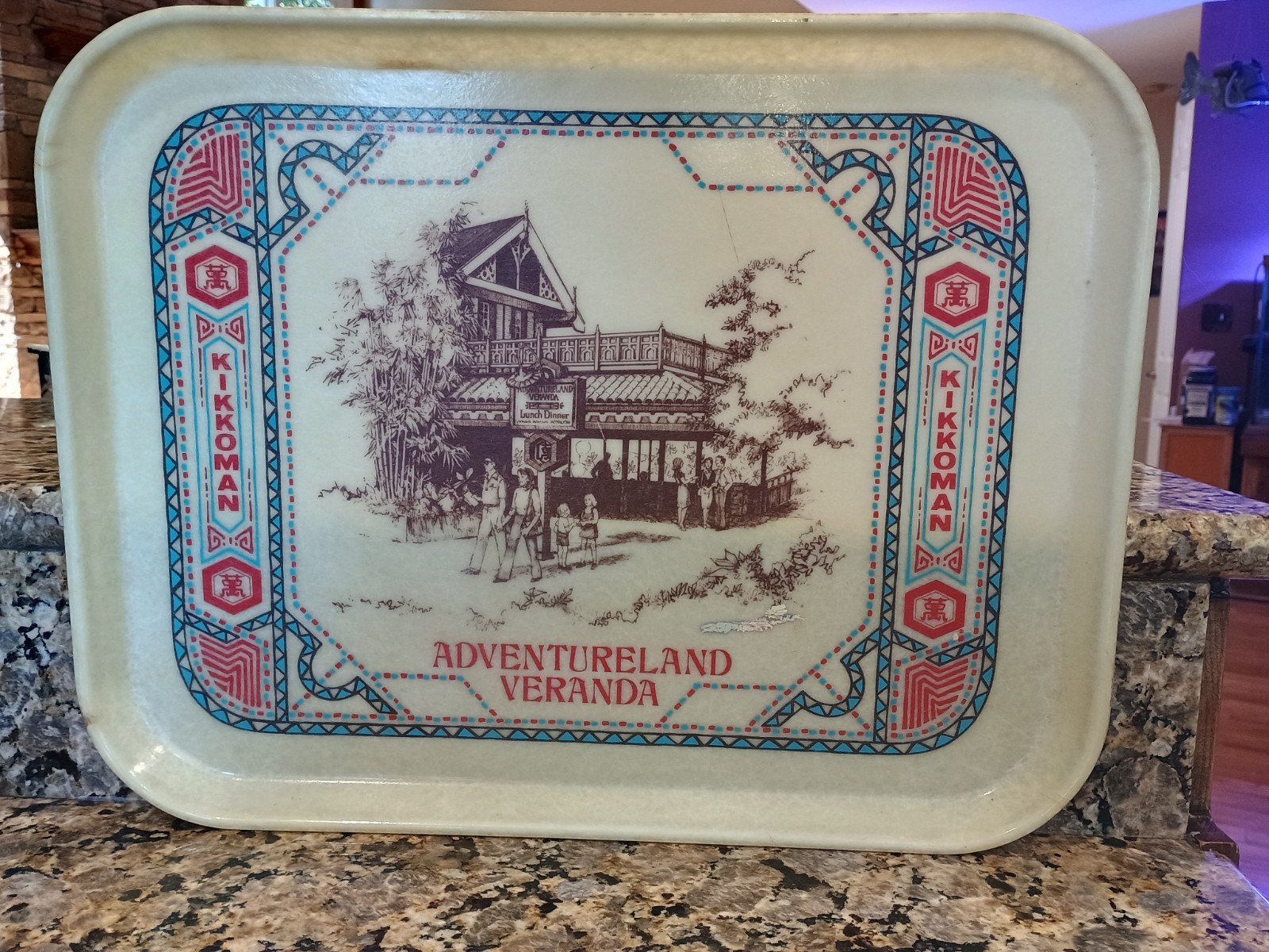 Vintage 1978 Cambro Fiberglass Kikkoman Tikki Adventurland Cafeteria Tray