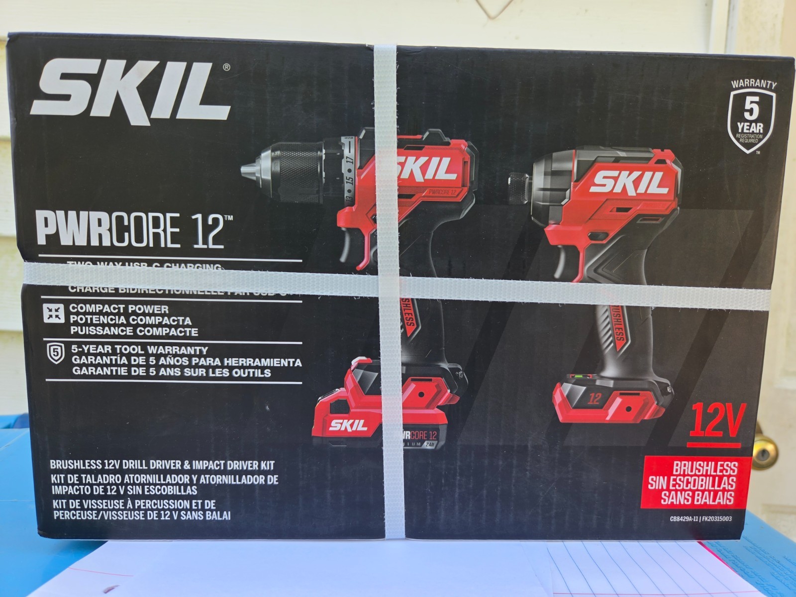 NEW NIB Skil PWRCORE Brushless 12V Drill Driver & Impact Driver Kit CB8429A-11 NEW NIB Skil PWRCORE Brushless 12V Drill Driver & Impact Driver Kit CB8429A-11