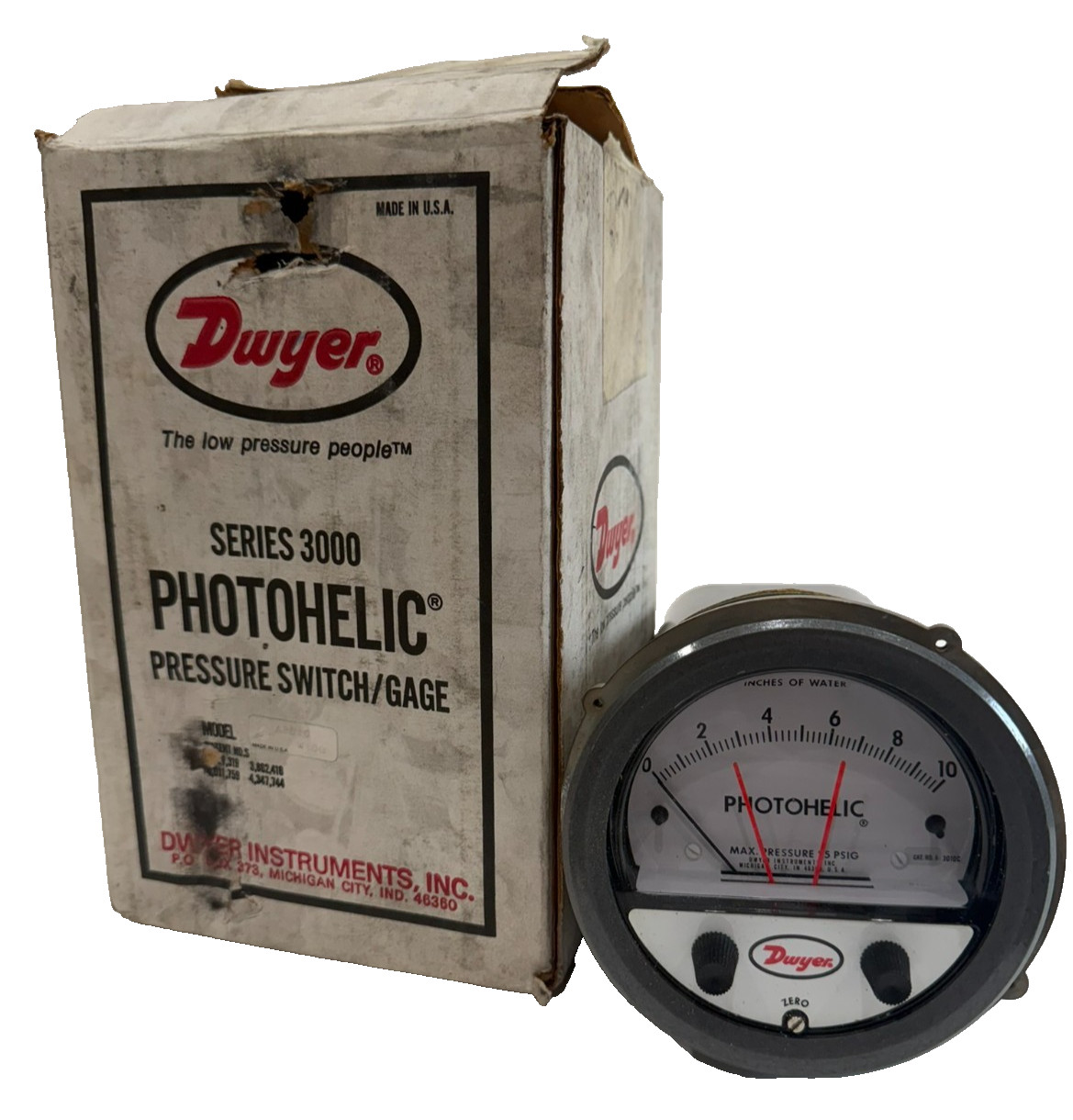 NEW DWYER A3010 PRESSURE SWITCH /GAGE SERIES 3000 A3010C NEW DWYER A3010 PRESSURE SWITCH /GAGE SERIES 3000 A3010C