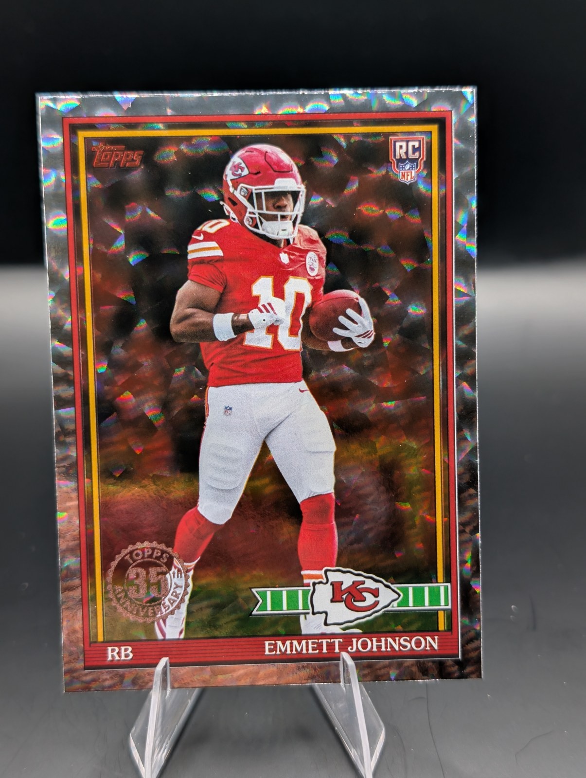 2026 Topps Flagship Emmett Johnson 91TR-13 1991 Topps Football Crackle Foil RC 2026 Topps Flagship Emmett Johnson 91TR-13 1991 Topps Football Crackle Foil RC