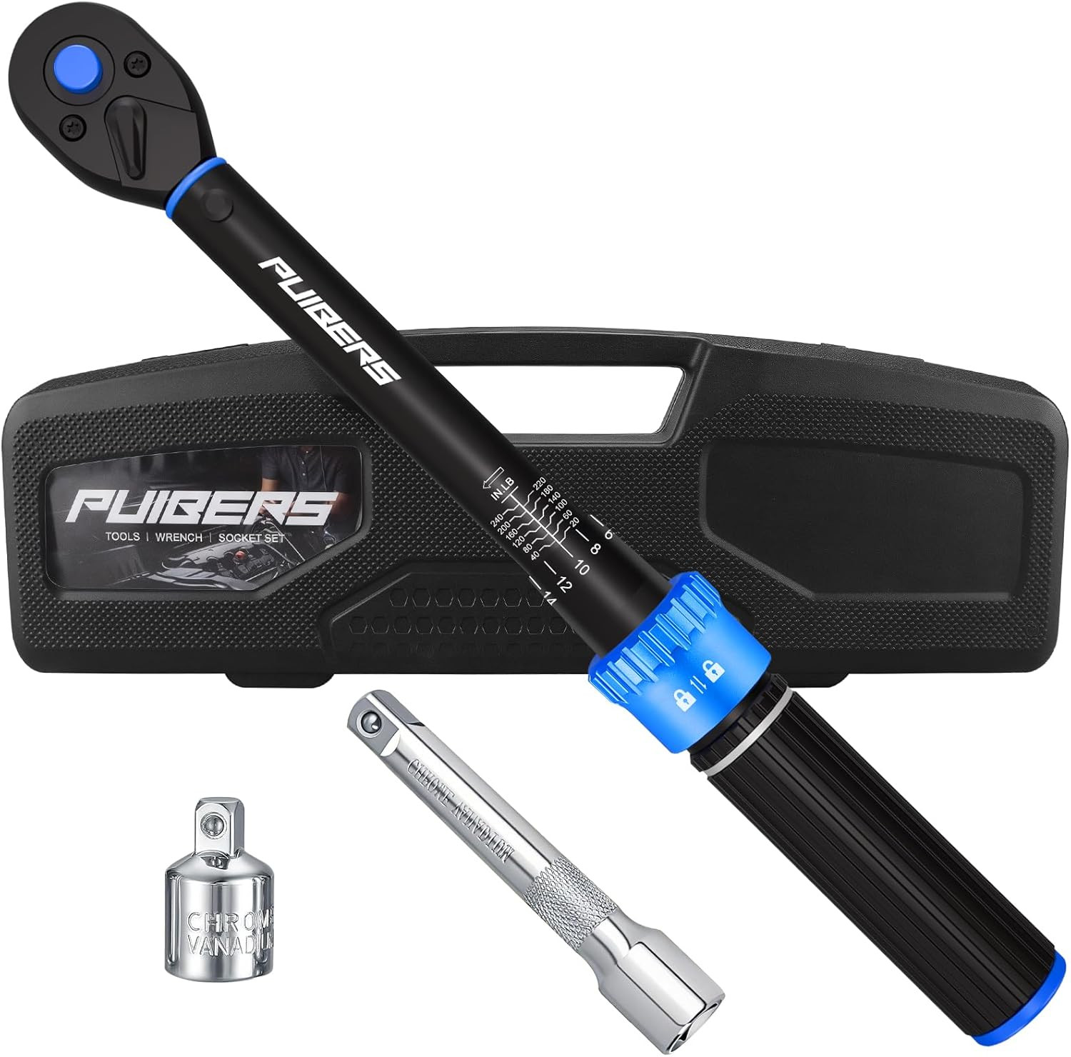 3/8 Inch Pound Torque Wrench 20 240 in lb 72 Tooth Dual Direction Set 3/8 Inch Pound Torque Wrench 20 240 in lb 72 Tooth Dual Direction Set