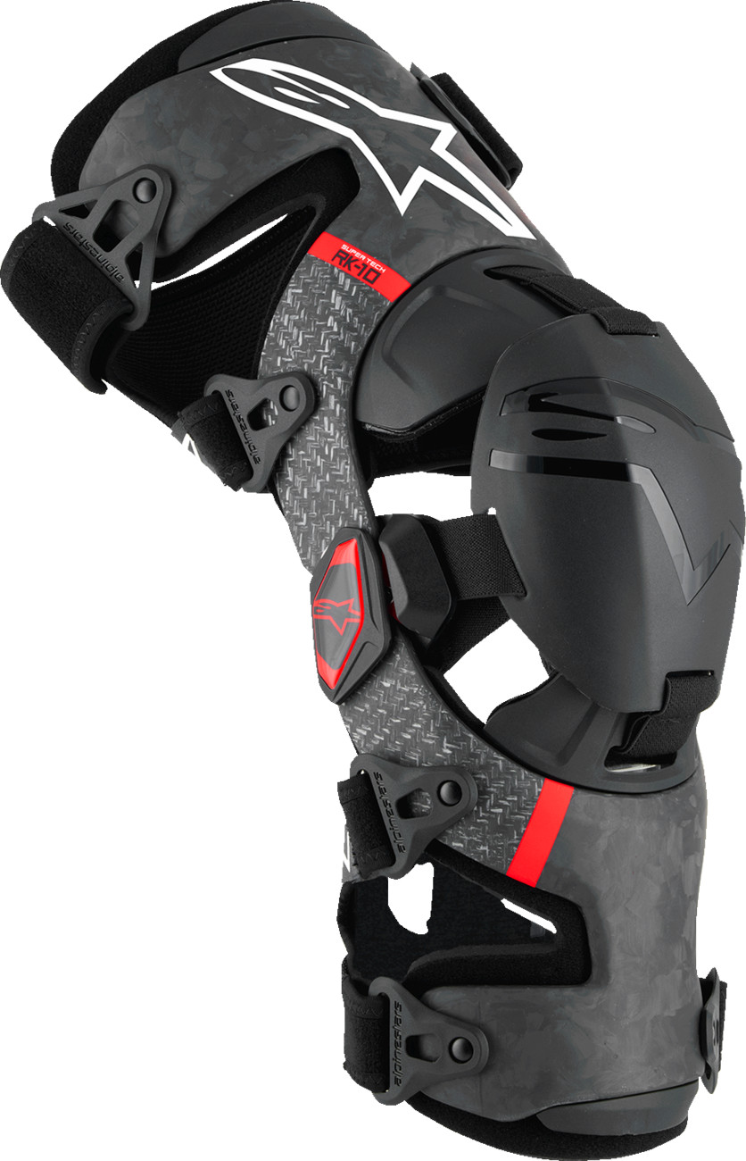 Alpinestars Supertech RK-10 Plasma Knee Braces Black Red Small 6501425-13-S