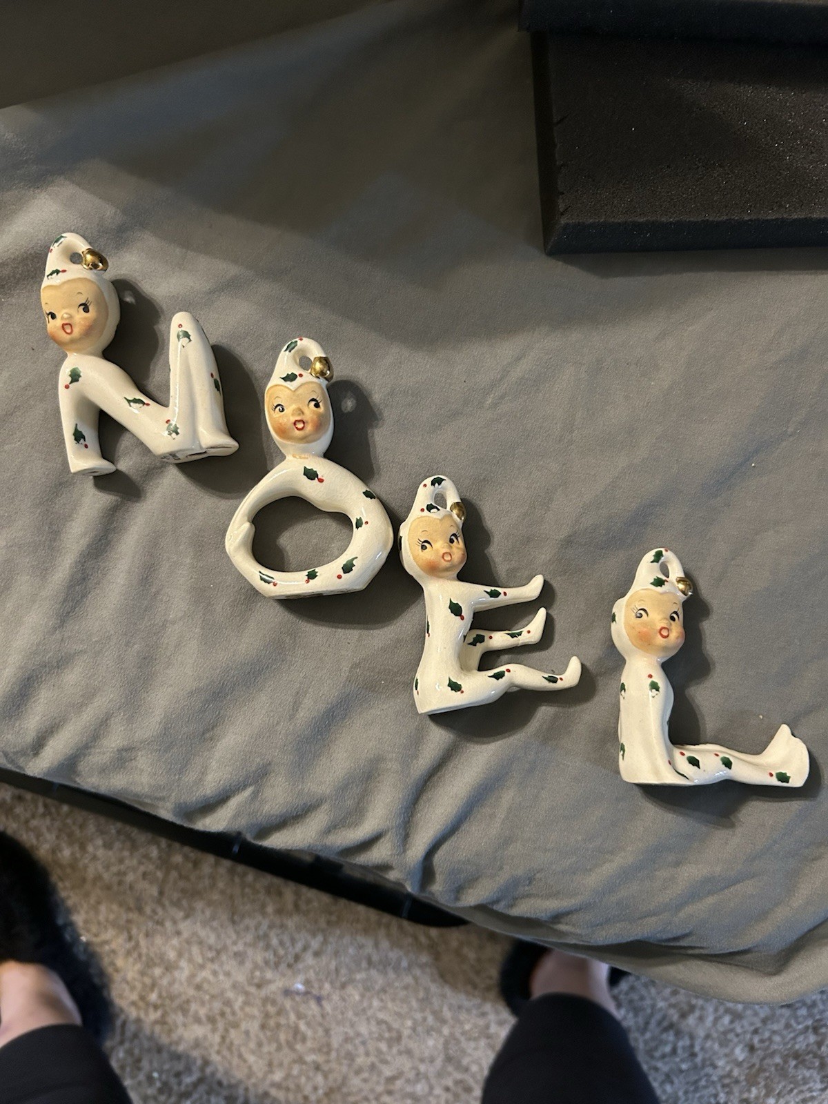 Vintage Holt Howard Christmas Pixie Elf NOEL Holly Not Napco Or Lefton Vintage Holt Howard Christmas Pixie Elf NOEL Holly Not Napco Or Lefton