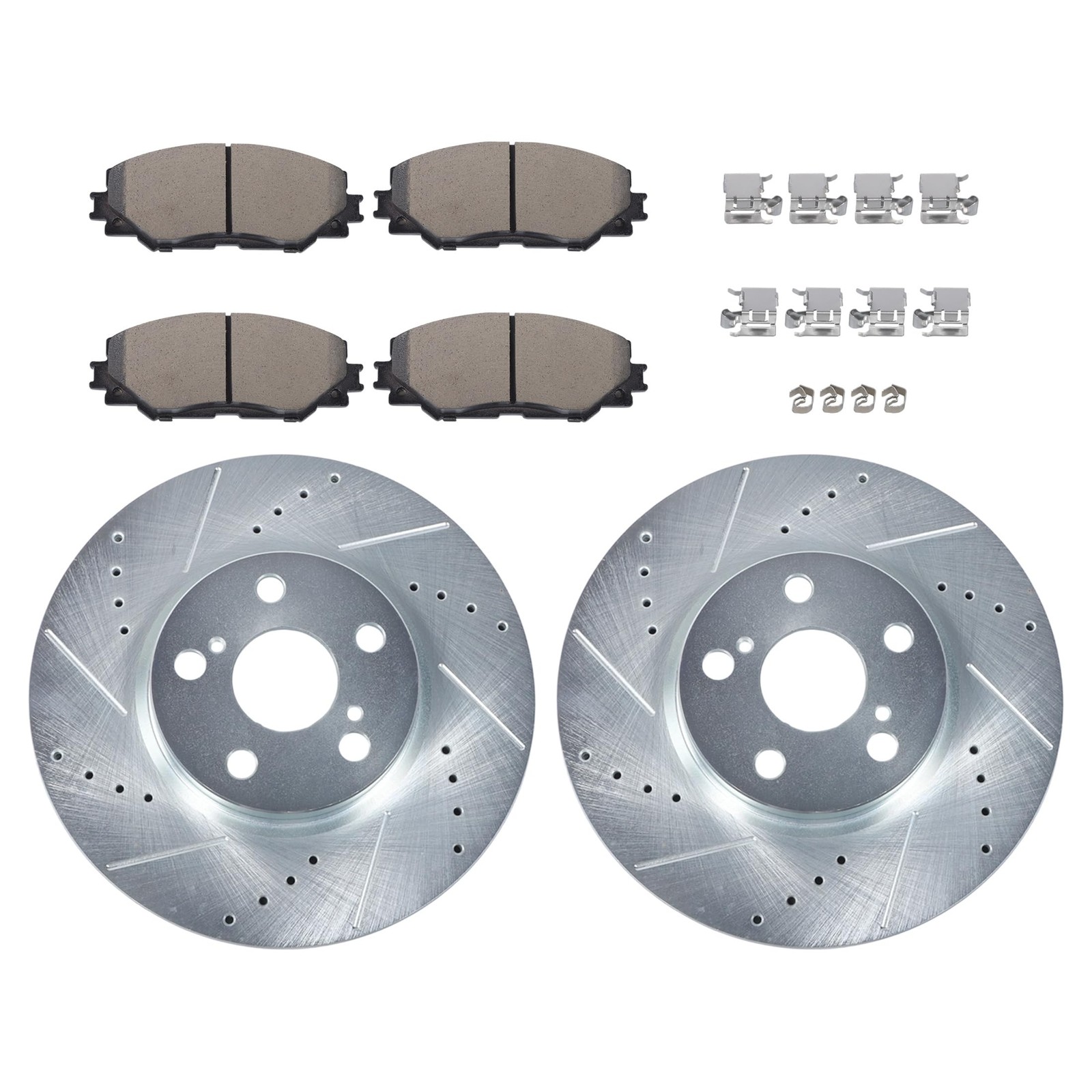 Front Drilled Rotor and Brake Pads Replacement for S-31505