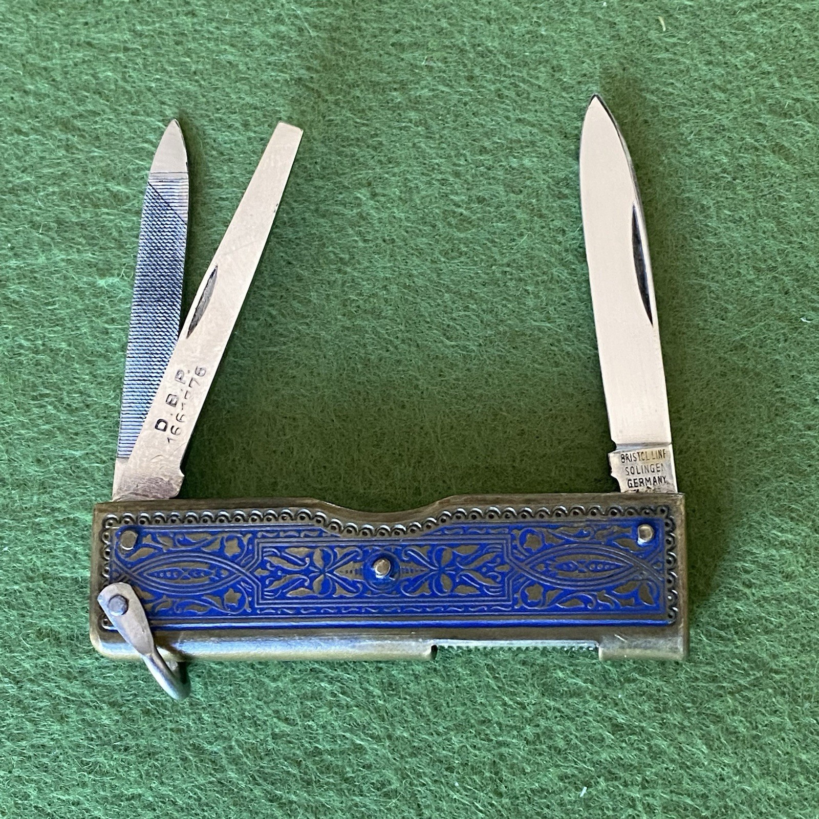 Minty Vintage German Gents Toledo Pen Pocket Knife Removable Scissors Enamel Minty Vintage German Gents Toledo Pen Pocket Knife Removable Scissors Enamel